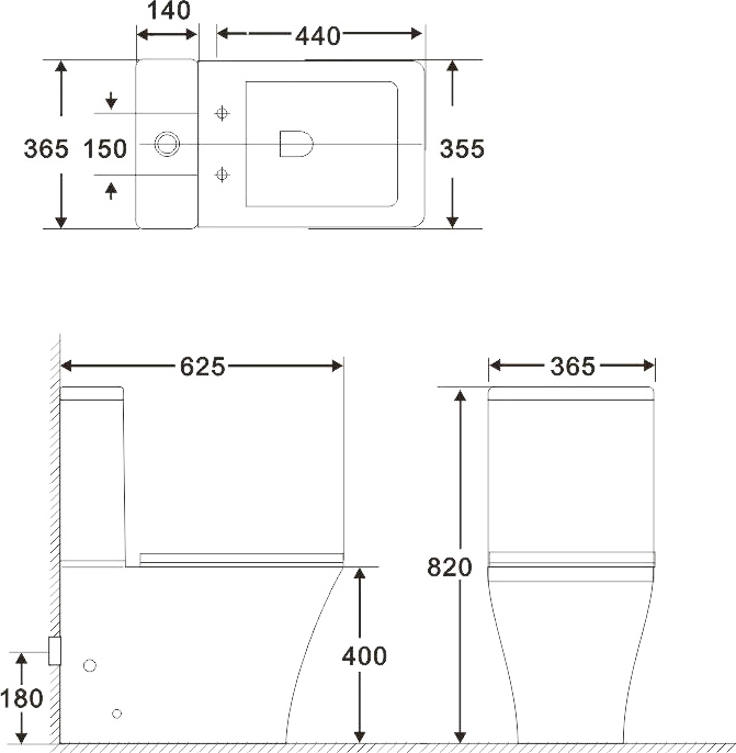 Чаша для унитаза-компакта BelBagno Marmi BB052CPR - 2