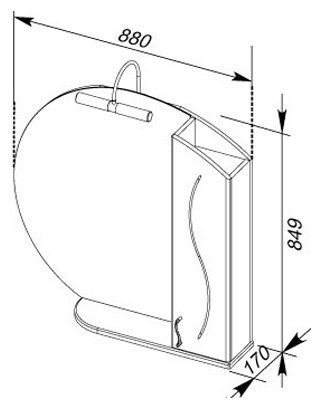 Зеркало Aquanet Моника 85 186775 - 5