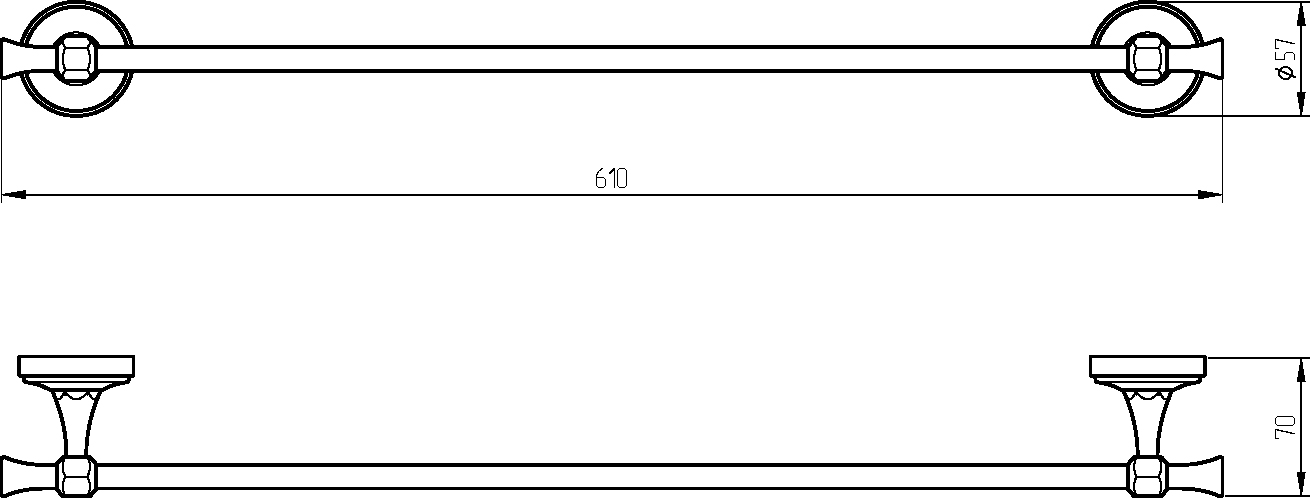 Полотенцедержатель Migliore Fortuna 27657 золото - 1