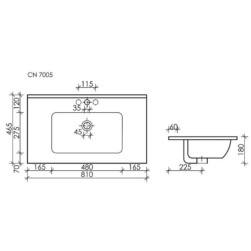 Накладная раковина Ceramica Nova Element 81х46 черная матовая CN7005MB - 1