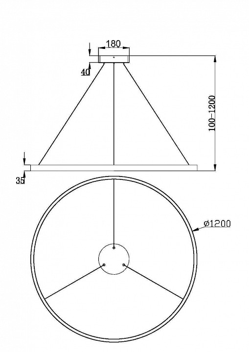 Подвесной светильник Maytoni Rim MOD058PL-L65W3K - 1