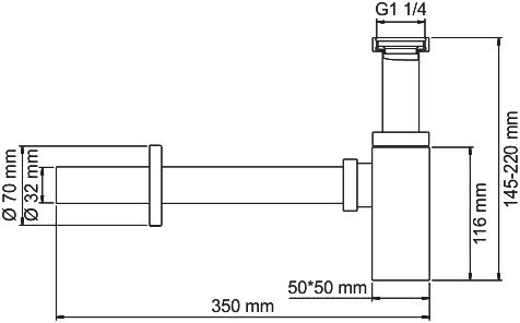 Сифон для раковины Wasserkraft A096 - 1