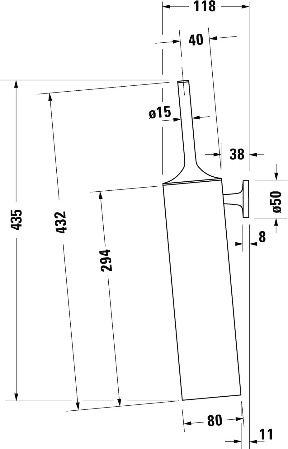 Ершик Duravit Starck T 0099461000 подвесной, хром - 1