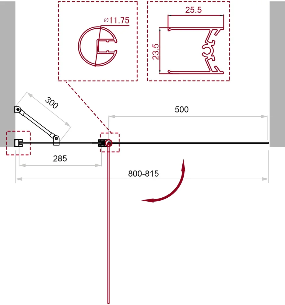 Шторка на ванну BelBagno UNO 80х150 профиль хром стекло рифленое UNO-V-11-80/150-P-Cr - 2