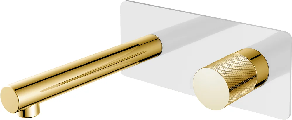 Смеситель для раковины Boheme Stick white, touch gold  125-WG.2 - 0