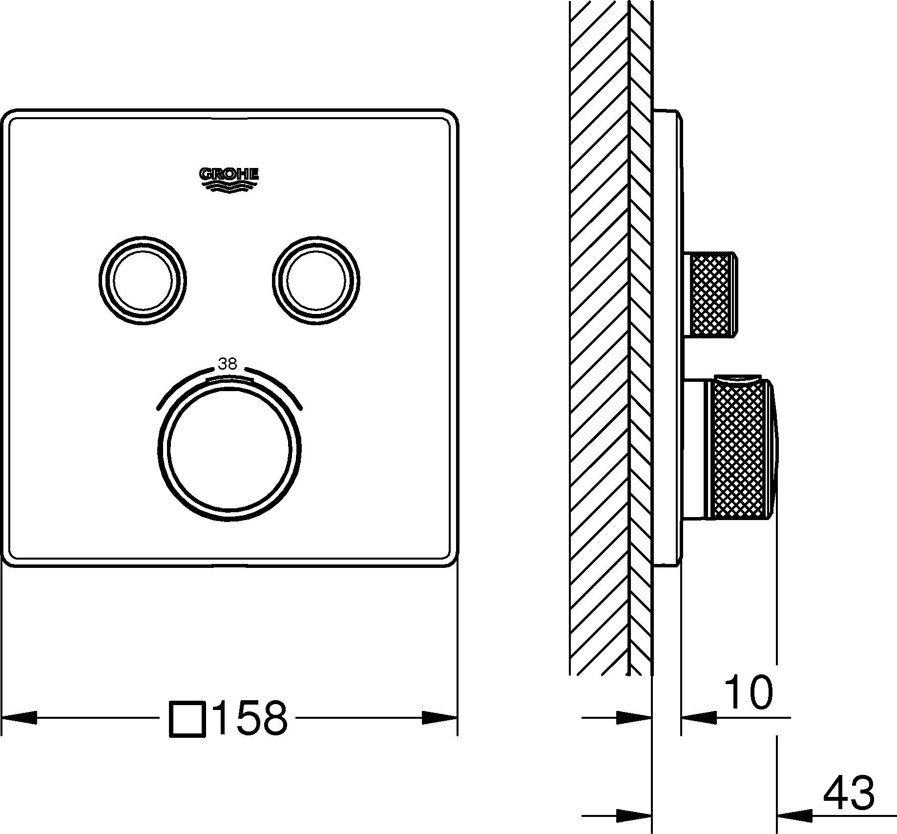 Термостат Grohe Grohtherm SmartControl 29124000 для душа - 7