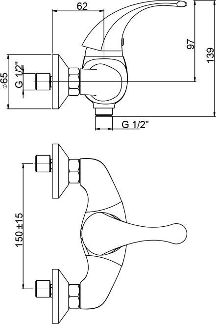 Смеситель для душа Paini Fiori F2CR511LMKM - 1