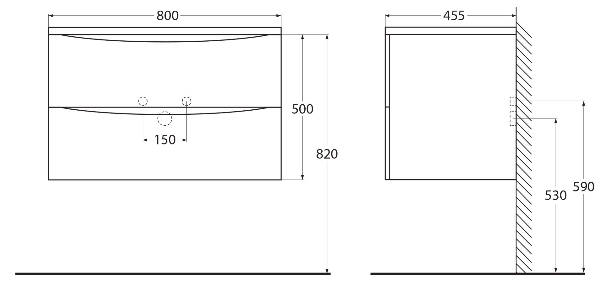 Тумба под раковину BelBagno Acqua 80 белый ACQUA-800-2C-SO-BL - 5