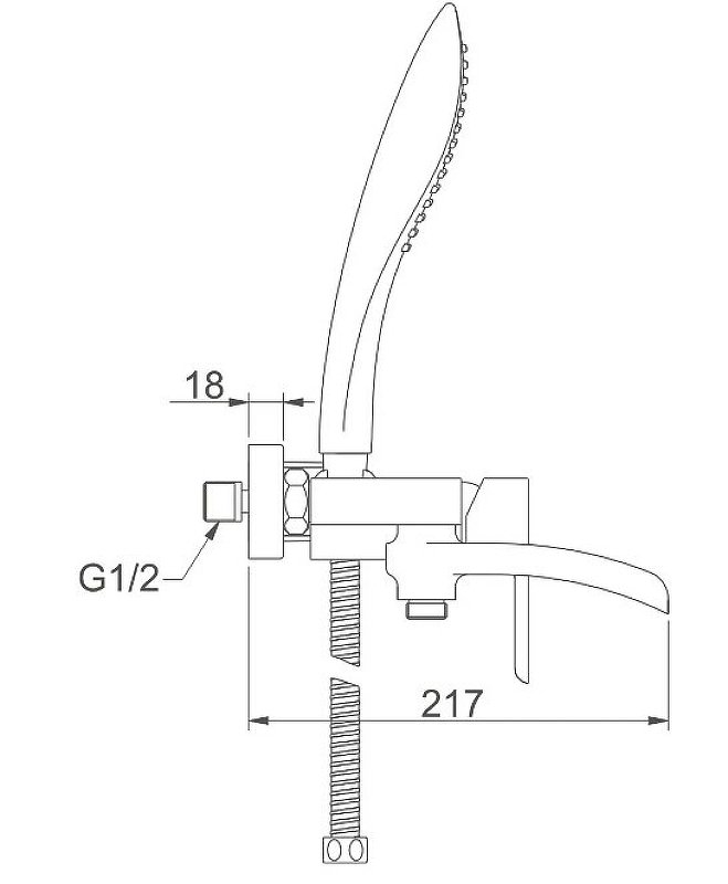 Смеситель Gappo для ванны с душем G3248-8 - 3