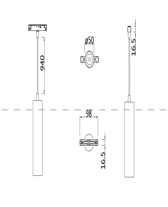 Трековый светодиодный светильник для магнитного шинопровода Maytoni Track Lamps TR016-2-12W4K-B - 2