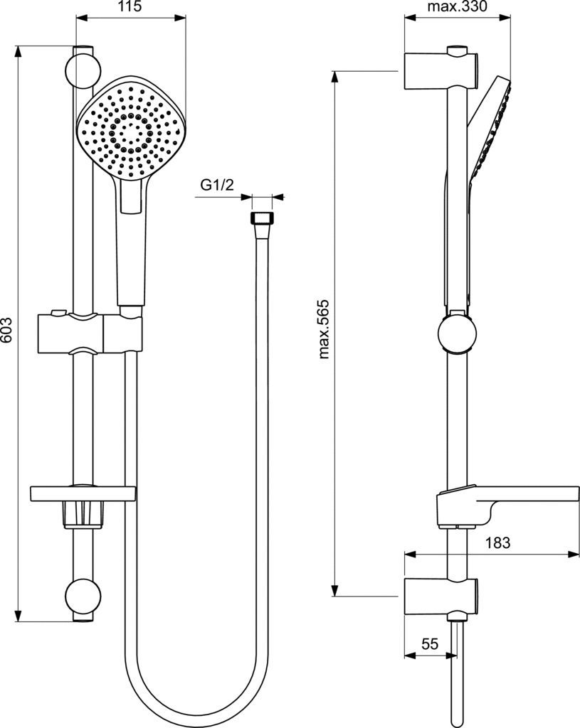 Душевой комплект Ideal Standard Ceraplan III BD005AA - 8