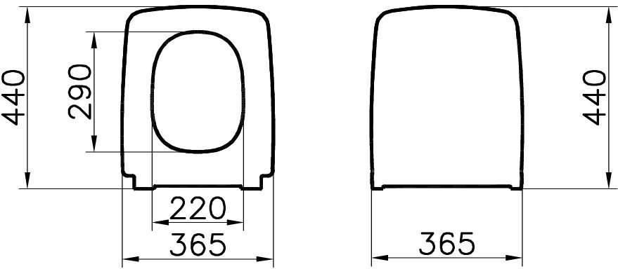 Унитаз подвесной VitrA Metropole Rim-Ex 7672B083-0101 безободковый - 4