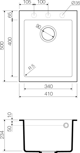 Мойка кухонная Omoikiri Bosen 41-BE ваниль 4993142 - 2