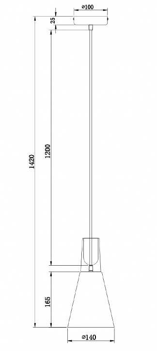 Подвесной светильник Maytoni Bicones P359-PL-140-C - 3