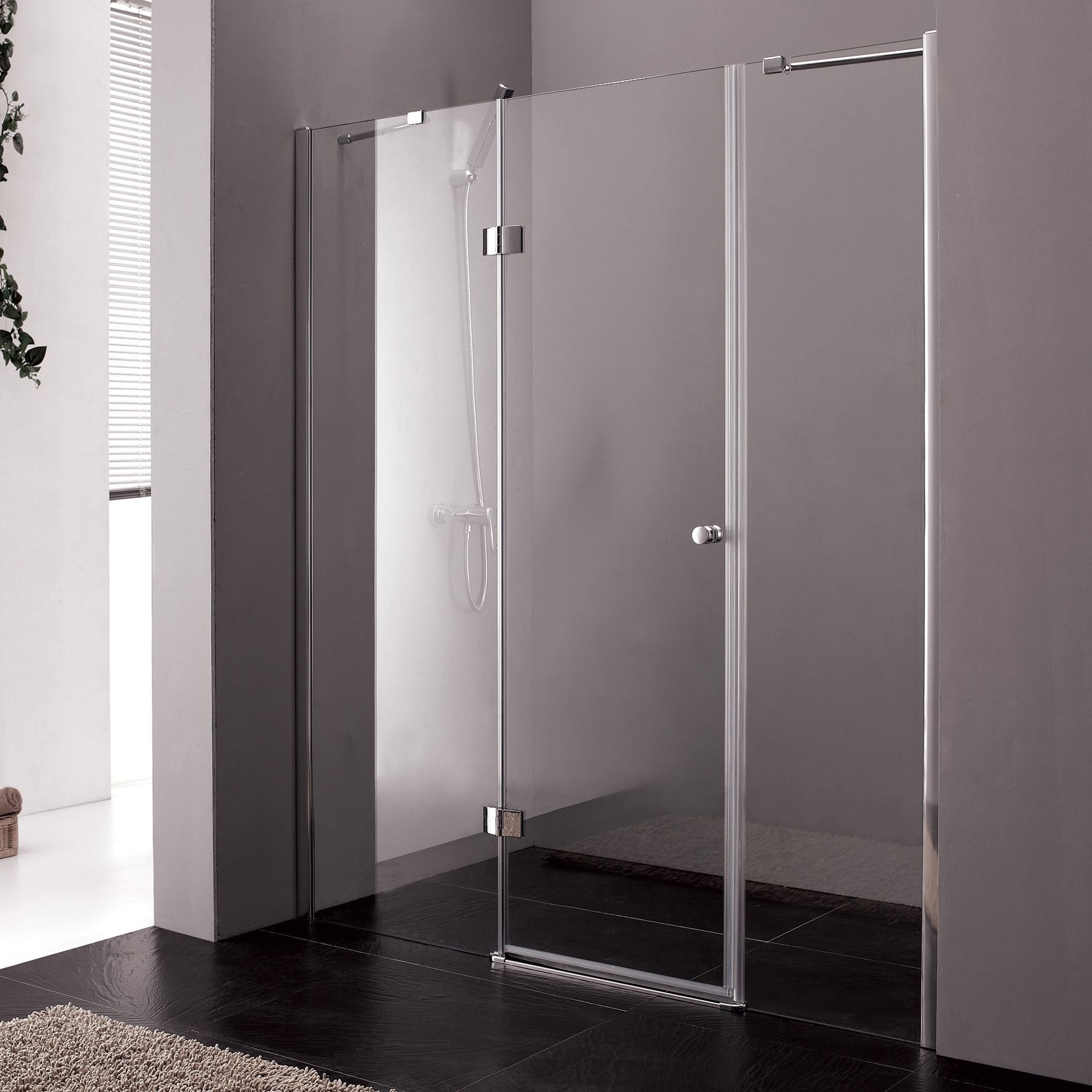 Душевая дверь Cezares Verona 150 хром стекло рифленое VERONA-W-B-13-30+60/60-P-Cr-L - 0