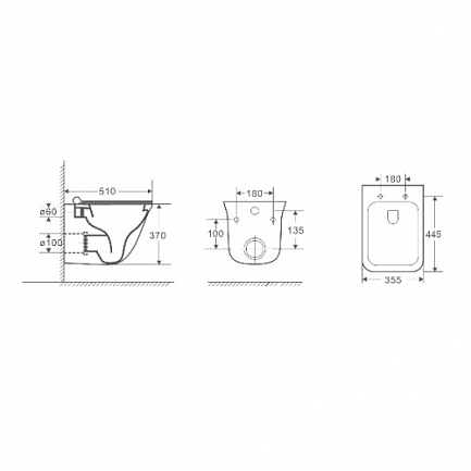 Комплект Weltwasser AMBERG 506 + ROTBACH 004 GL-WT + AMBERG RD-WT  10000006834 - 5