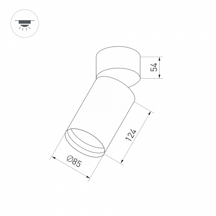 Корпус светильника Arlight SP-Polo-Surface-Flap-R85 024382(1) - 10