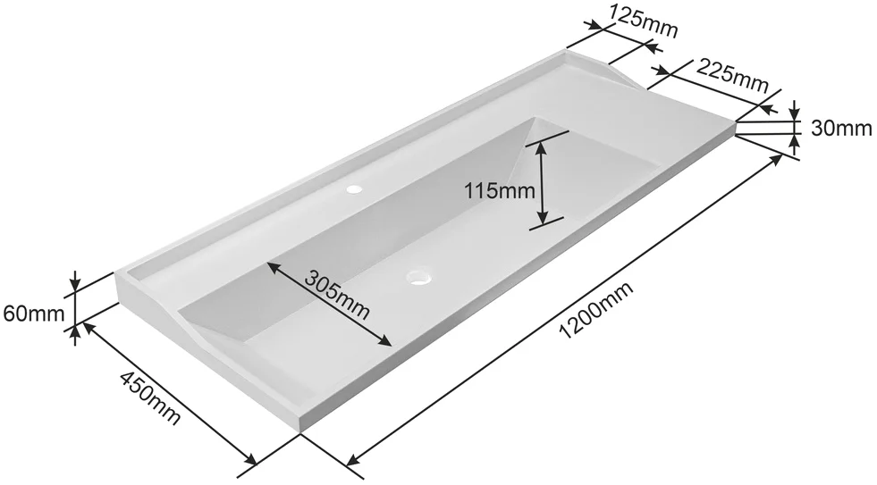 Раковина мебельная Санта Сириус 120 белый Sirius120 - 1