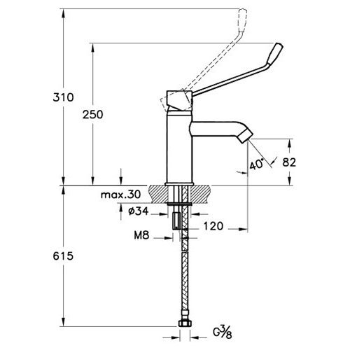 Смеситель для раковины Vitra  хром  A42312WSA - 1