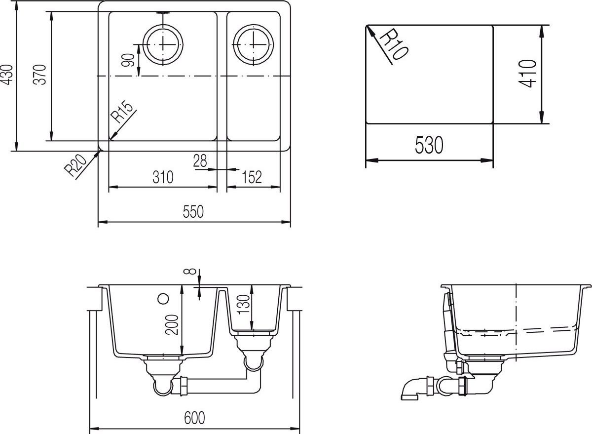 Мойка кухонная Schock Soho 60 Plus (N-150) магма 700503 - 1