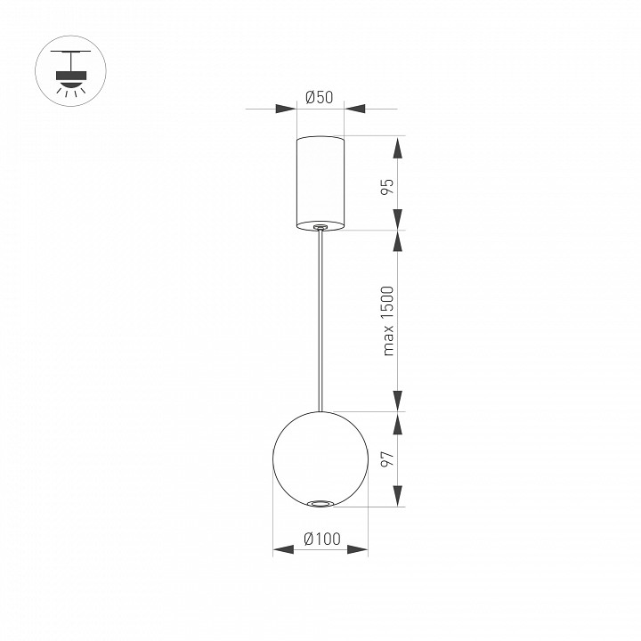 Подвесной светодиодный светильник Arlight SP-Elementa-Orb-R100-9W Warm3000 032764 - 5