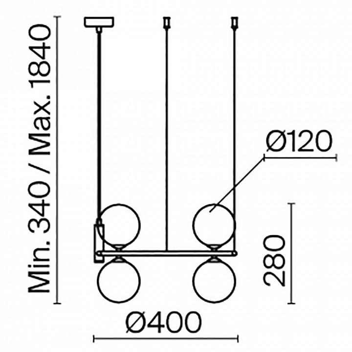 Подвесной светильник Maytoni Ring MOD013PL-04BS1 - 4