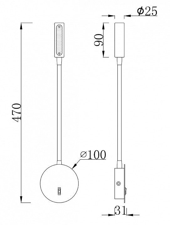 Бра Maytoni Stem C035WL-L3W3K - 1