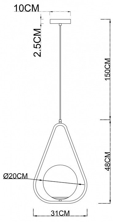 Подвесной светильник Arte Lamp Matisse A7765SP-1AB - 2