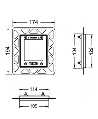 Рамка монтажная, TECEloop Urinal, белая 9242646 - 1