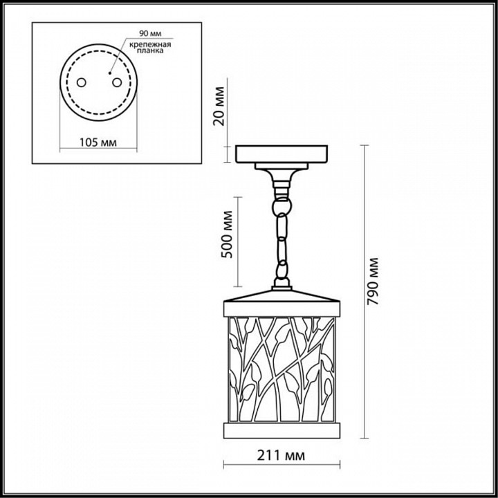 Уличный настенный светильник Odeon Light Nature Lagra 2287/1W - 2