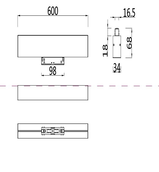 Трековый светодиодный светильник для магнитного шинопровода Maytoni Technical Basis TR012-2-20W3K-W - 1