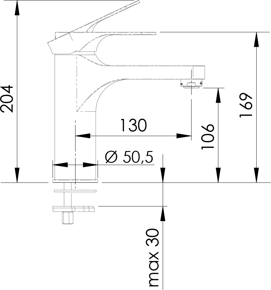 Смеситель для раковины Remer Class Line L11L - 1