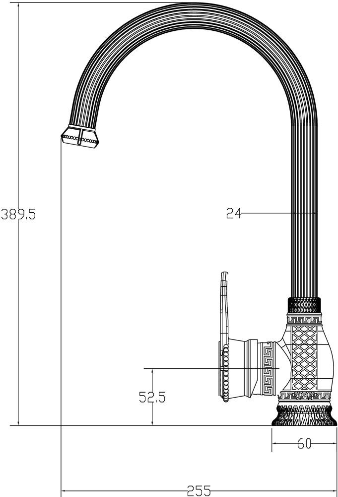 Смеситель Milacio Vitoria MC.505.BBR для кухонной мойки - 1