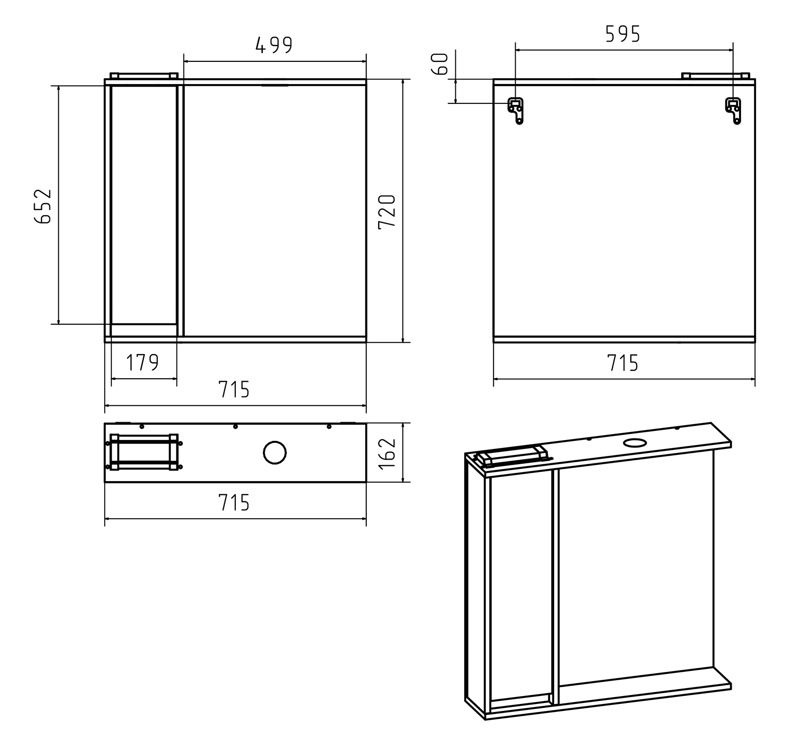 Зеркало Misty Алиса 75 L с подсветкой белое Э-Али04075-01Л - 2