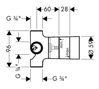 Внутренняя часть вентиля Hansgrohe Quattro  15930180 - 1