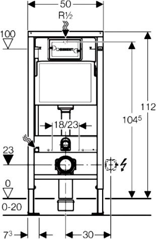 Система инсталляции для унитазов Geberit Duofix UP100 458.103.00.1 - 3