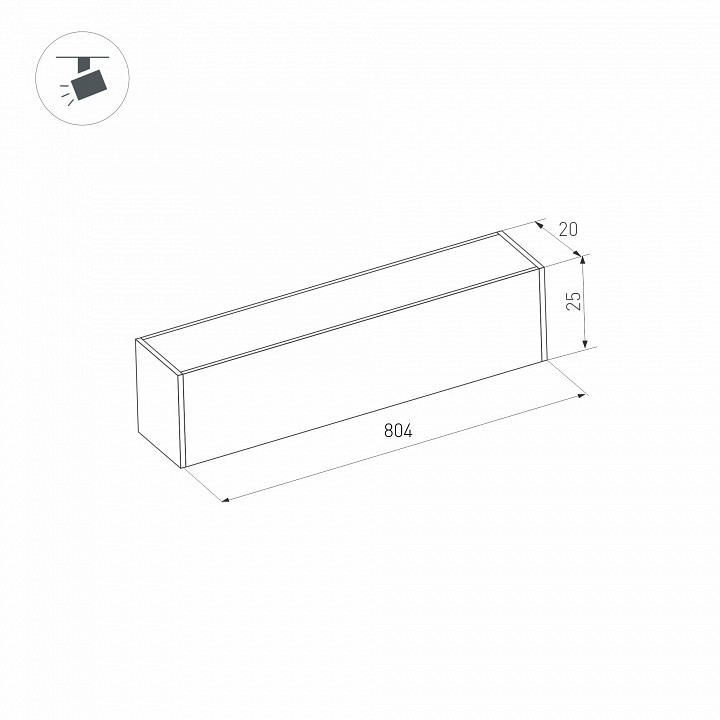 Трековый светодиодный светильник Arlight Mag-Flat-25-L800-24W Warm3000 034213 - 3