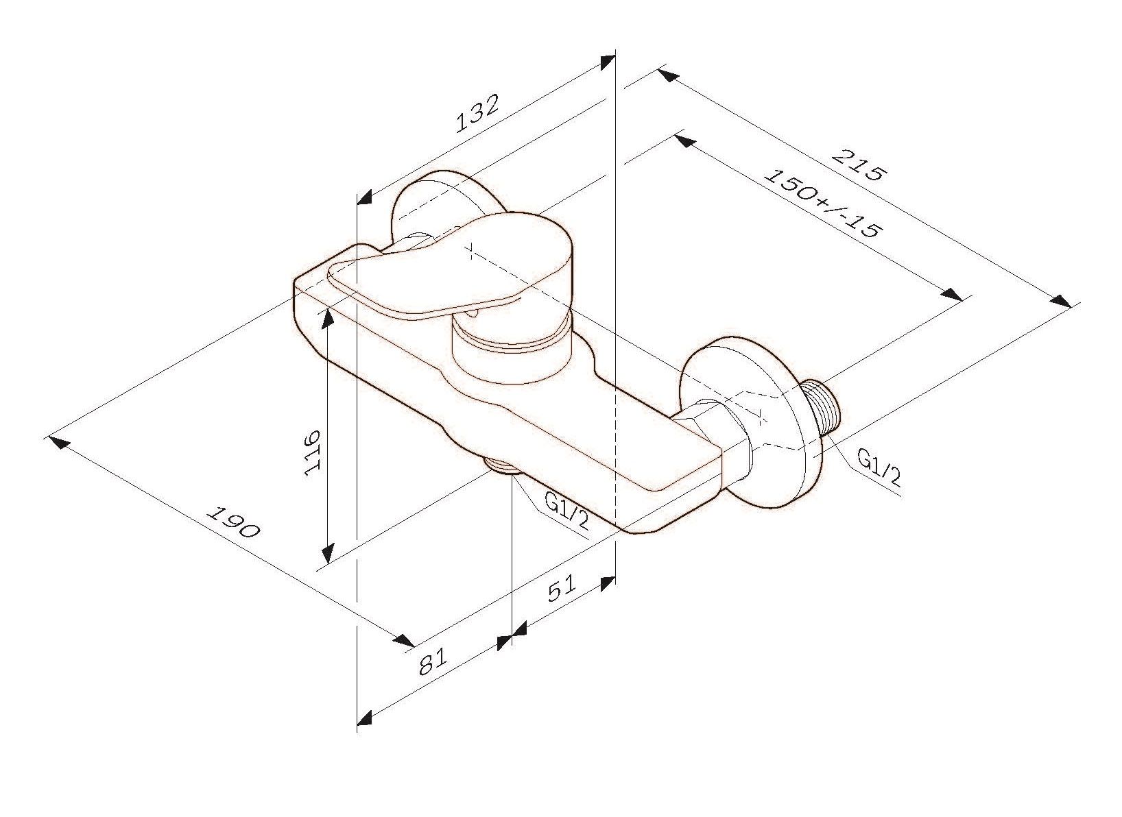 Смеситель AM.PM X-Joy F85A20022 для душа - 7