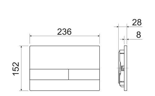 Система инсталляции для унитазов Ceramica Nova Envision с кнопкой Flat хром CN1002CH - 3