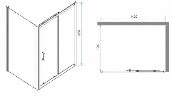 Душевой уголок RGW Passage PA-74-1B 140x100 профиль черный стекло прозрачное 4108741140-14 - 2