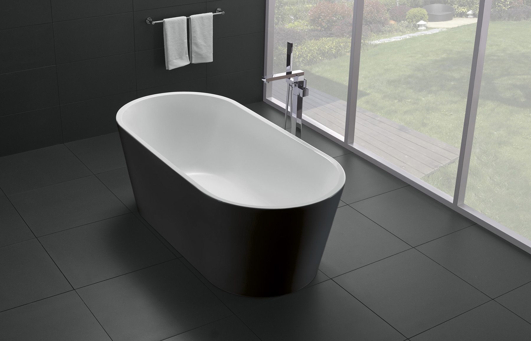 Акриловая ванна BelBagno BB71-1700-NERO - 1