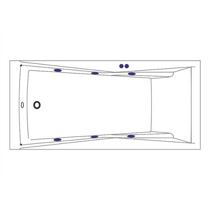 Акриловая ванна Excellent Palace 170x75 белая бронза с гидромассажем WAEX.PAL17.SOFT.BR - 1