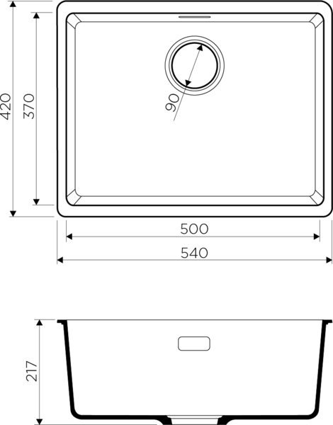 Мойка кухонная Omoikiri Kata 54-U-SA бежевая 4993424 - 2