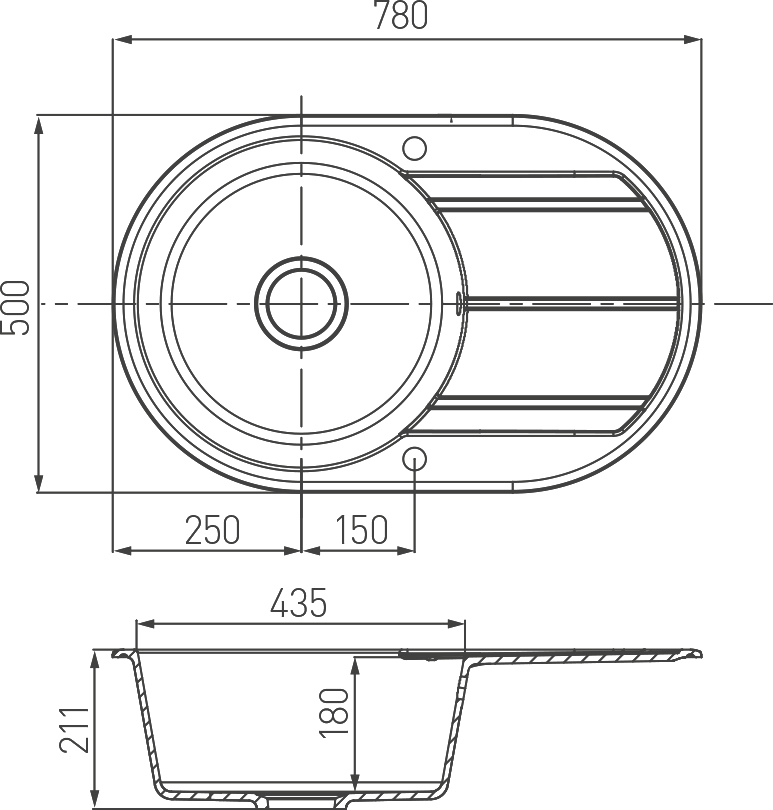 Мойка кухонная AQUATON Амира кофе 1A712932AI280 - 2