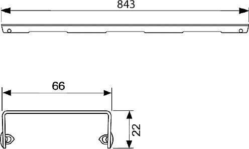 Решетка TECE TECEdrainline Basic 6 009 10 90 см 600910 - 2