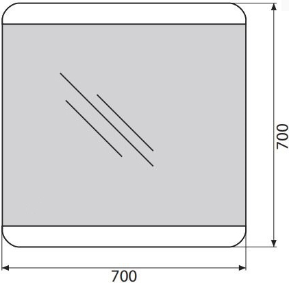 Зеркало BelBagno SPC-CEZ-700-700-LED-BTN - 4