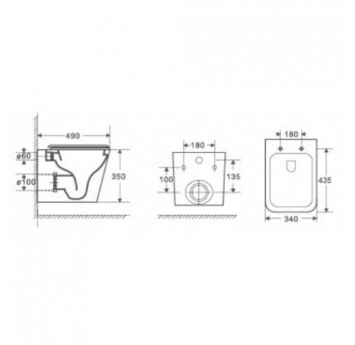 Комплект Weltwasser AMBERG 350 ST + GELBACH 004 GL-WT + AMBERG RD-WT  10000006513 - 5
