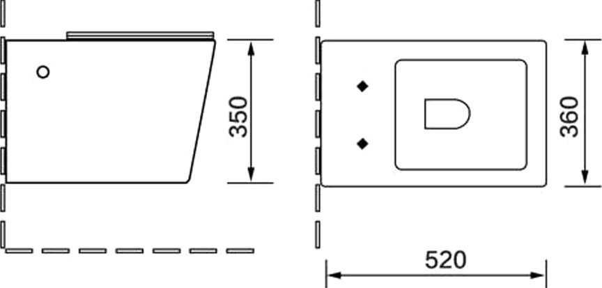 Унитаз подвесной Vincea Q-Line VT1-12G1B золотой, черный - 2