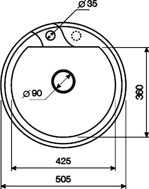 Мойка кухонная Lava R3 черная R3.BAS - 3