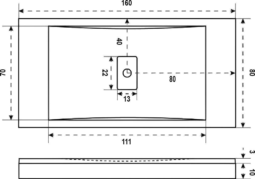 Поддон для душа Good Door Flow 160x80, с ножками и экраном ЛП00120 - 2